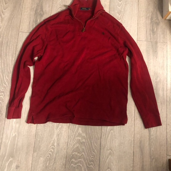 Polo Ralph Lauren Zip-Up Red Sweater - Picture 1 of 3